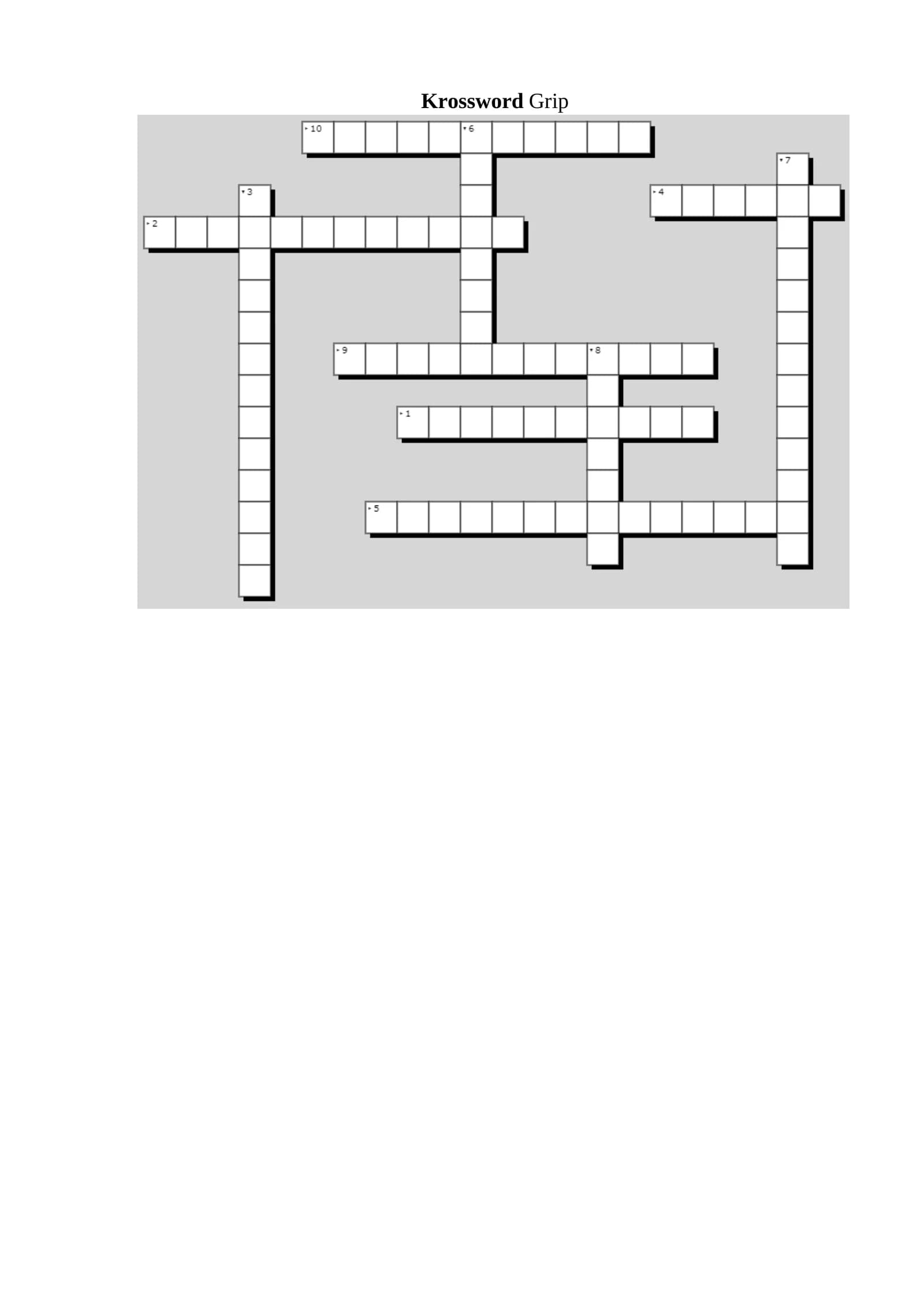 Krossword Grip