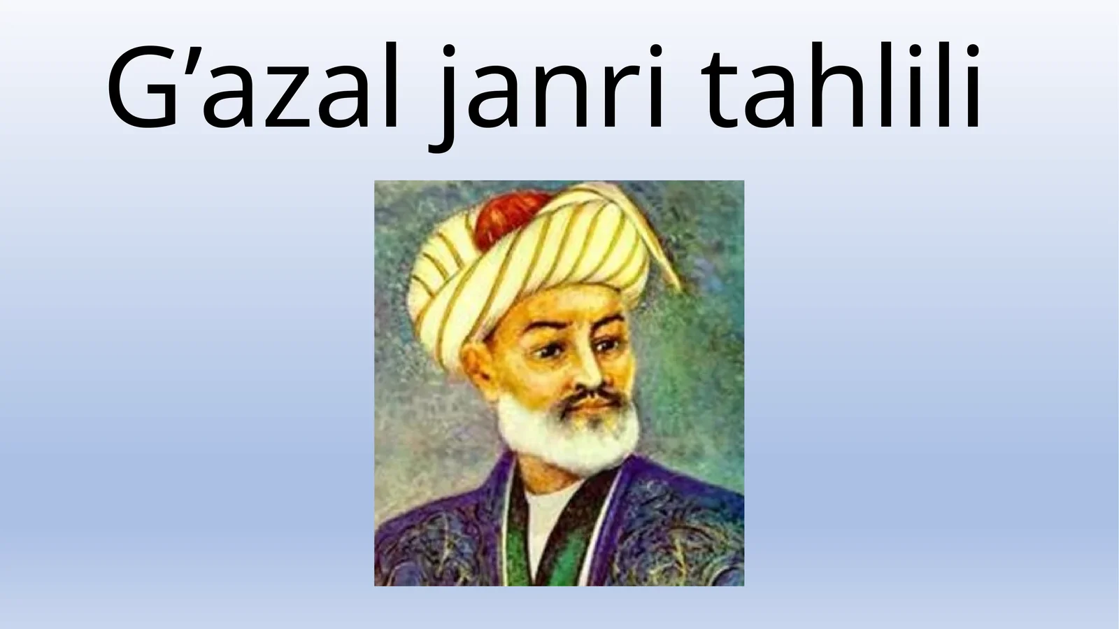 G’azaljanritahlili