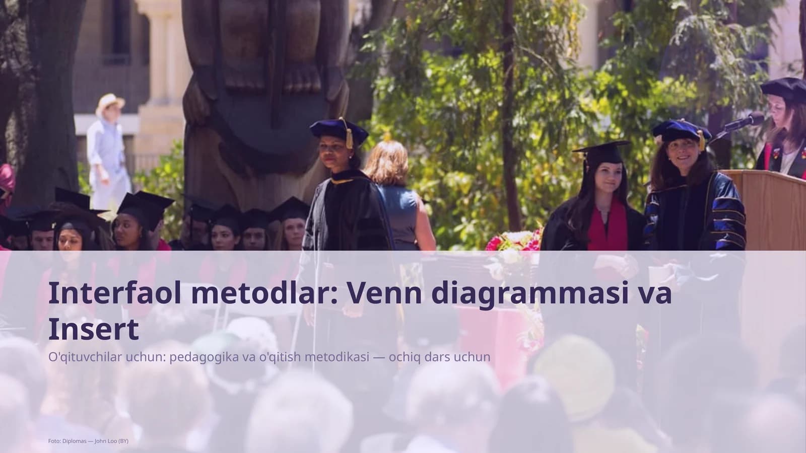 Interfaol metodlar: Venn diagrammasi va Insert