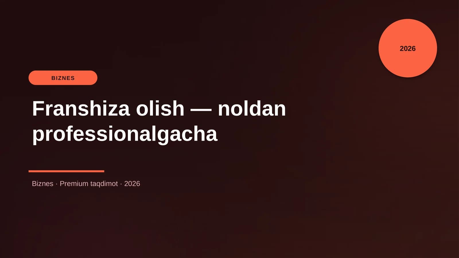 Franshiza olish — noldan professionalgacha