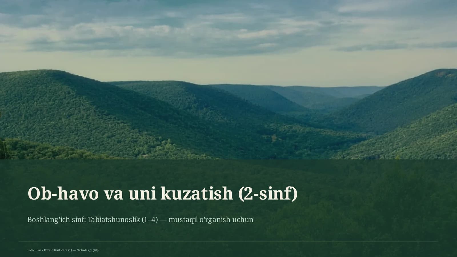 Ob-havo va uni kuzatish (2-sinf)