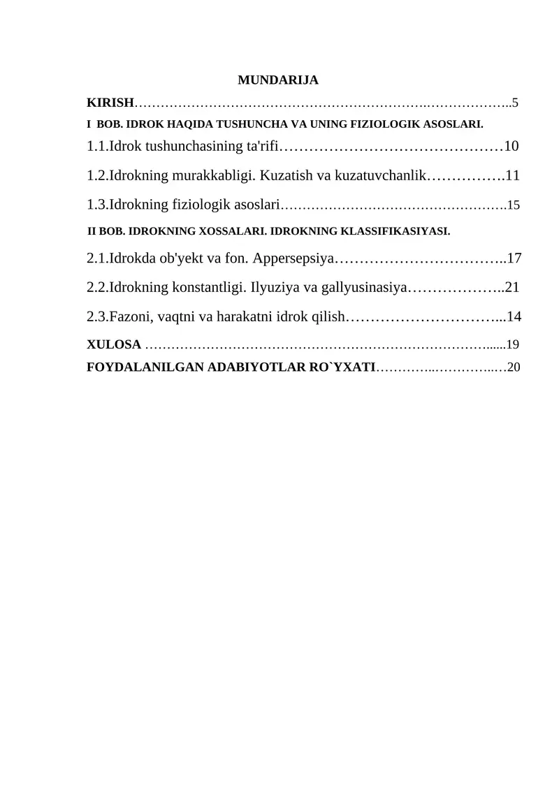 Kurs ishi tuzulishi