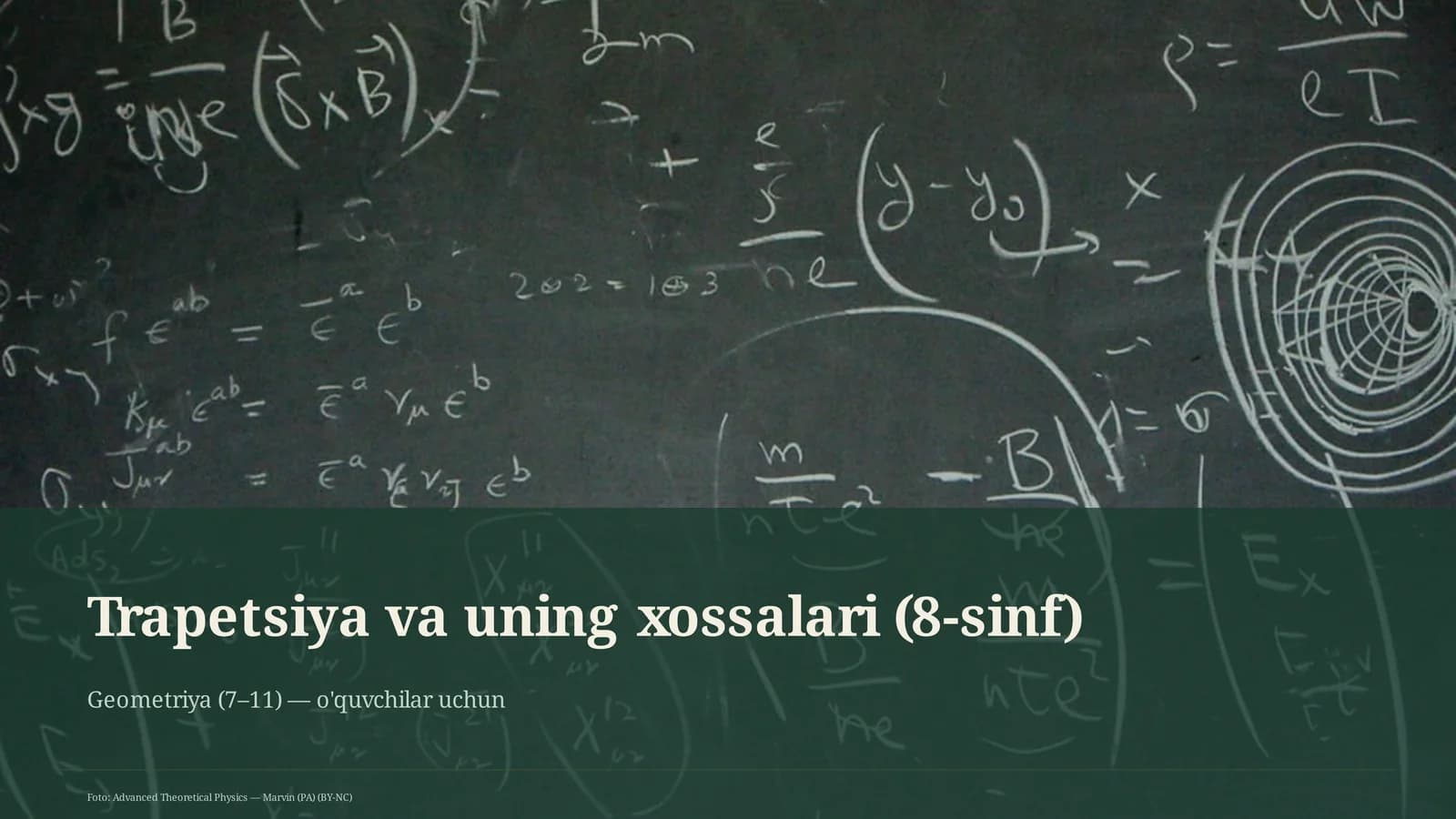 Trapetsiya va uning xossalari (8-sinf)