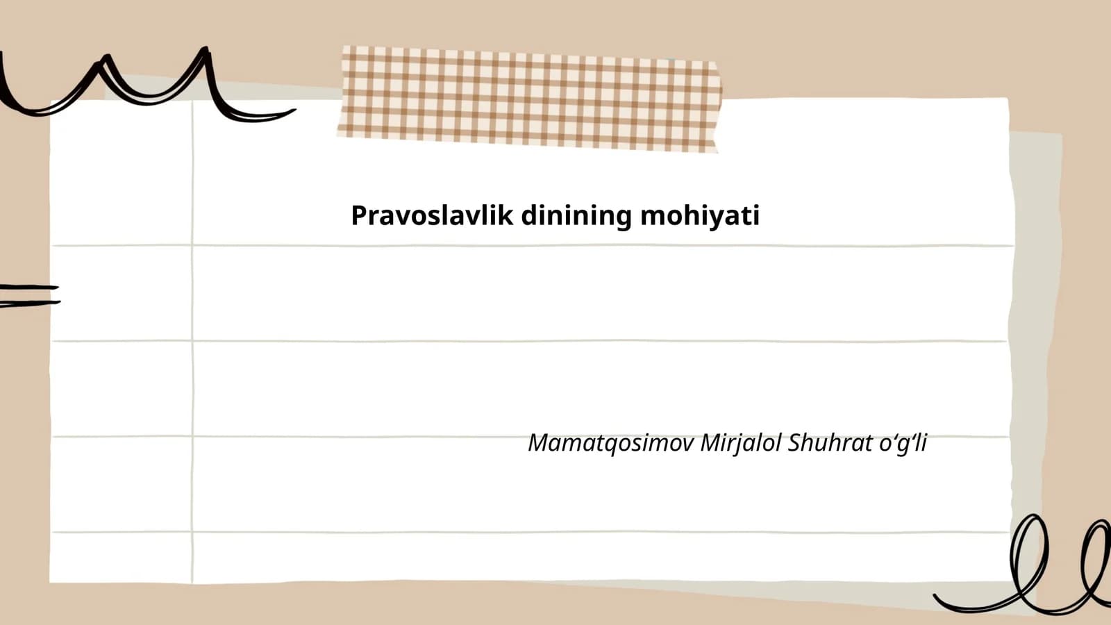Pravoslavlik dinining mohiyati