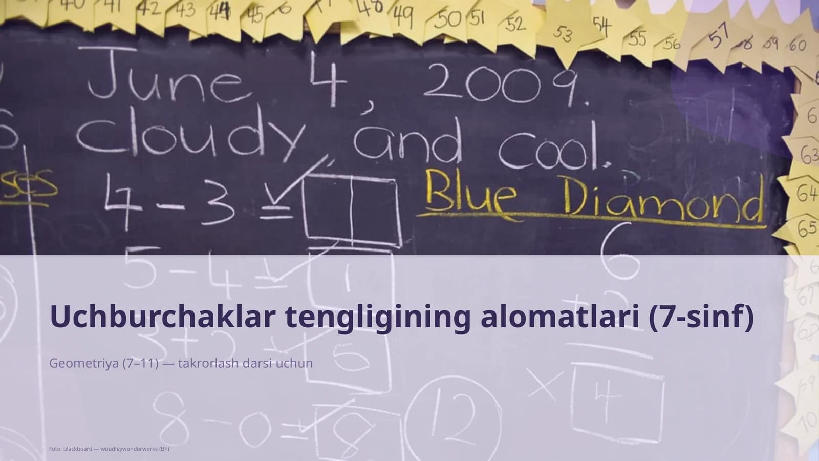 Uchburchaklar tengligining alomatlari (7-sinf)