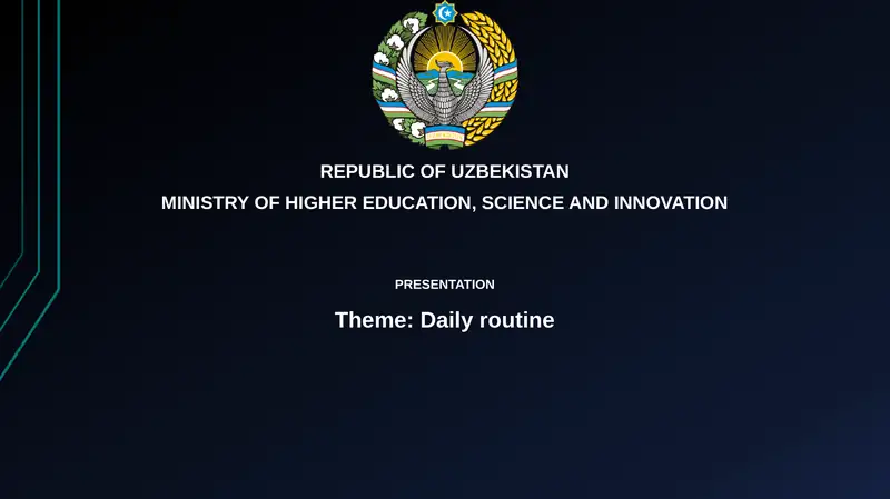 Daily routine