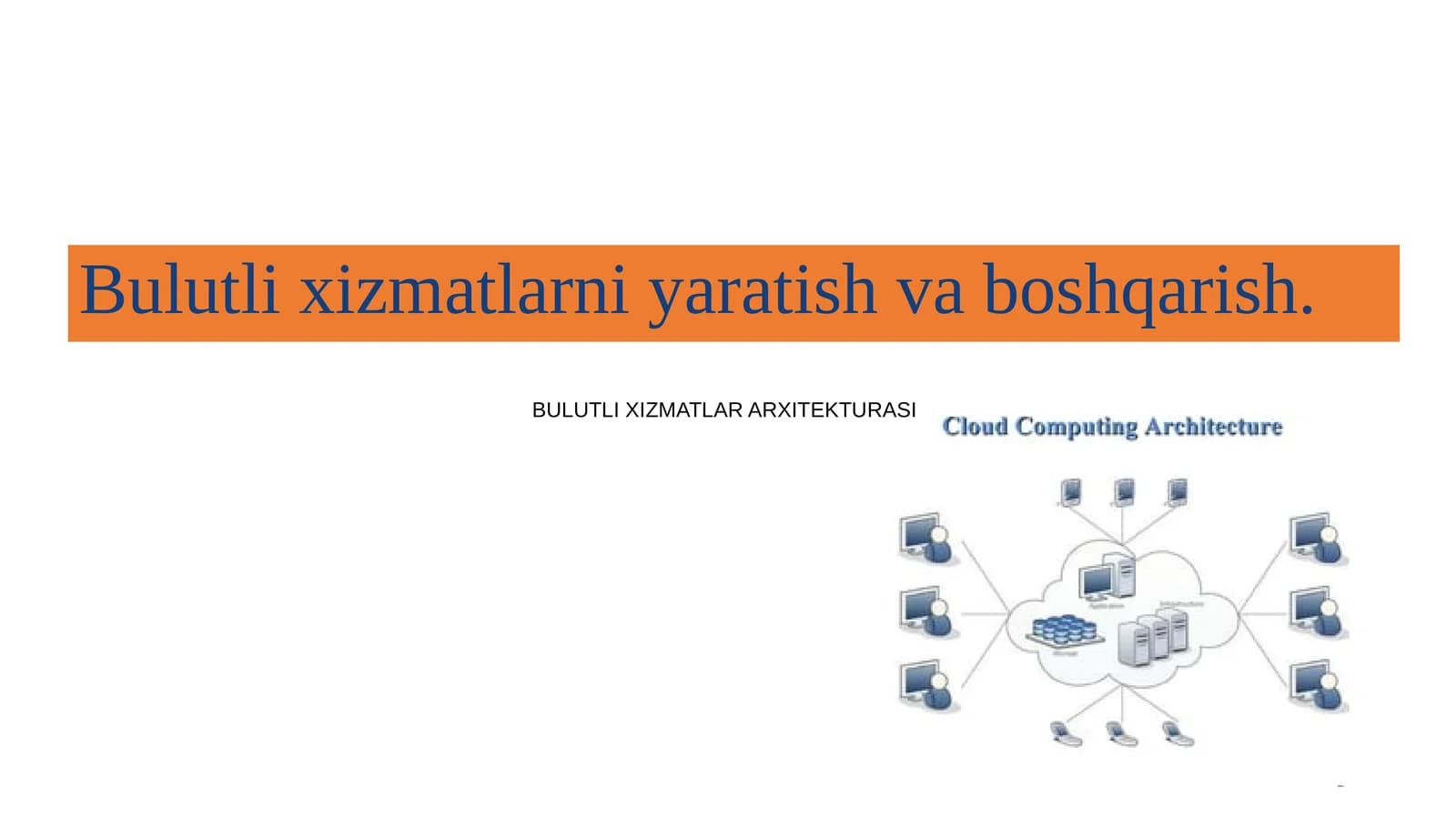 Bulutli xizmatlar arxitekturasi