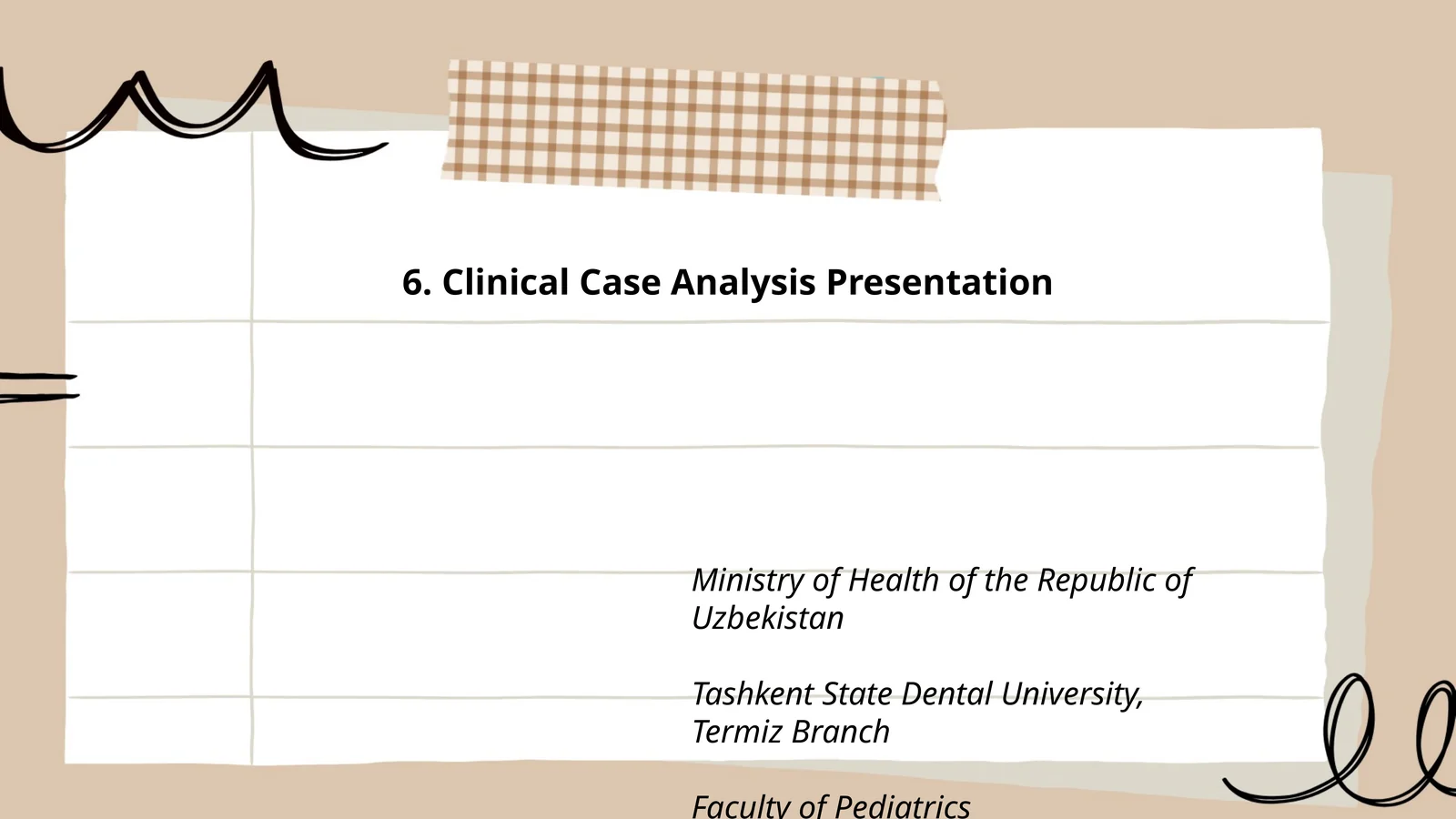 Clinical Case Analysis Presentation