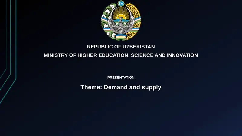 Demand and Supply