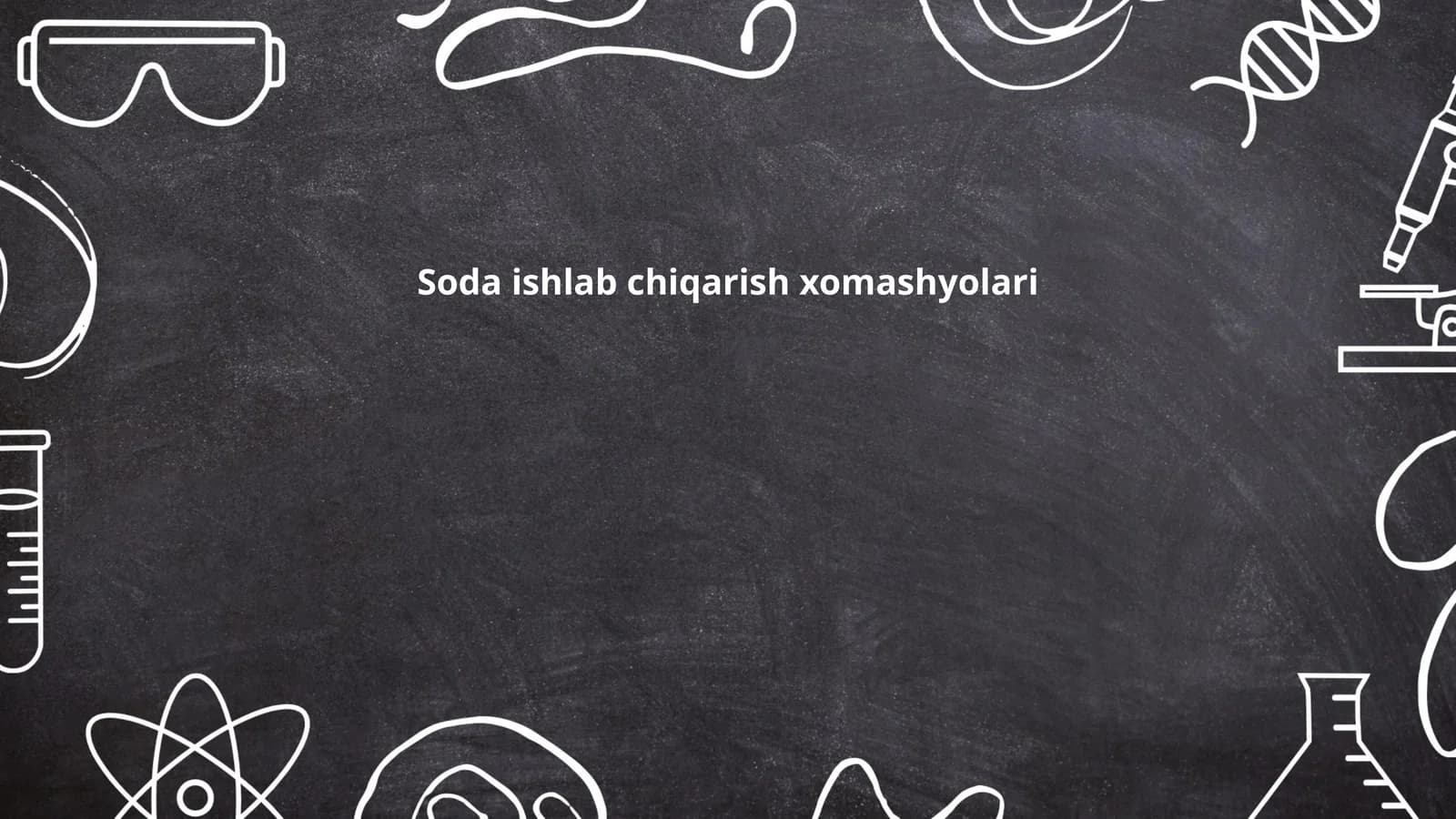 Soda ishlab chiqarish xomashyolari