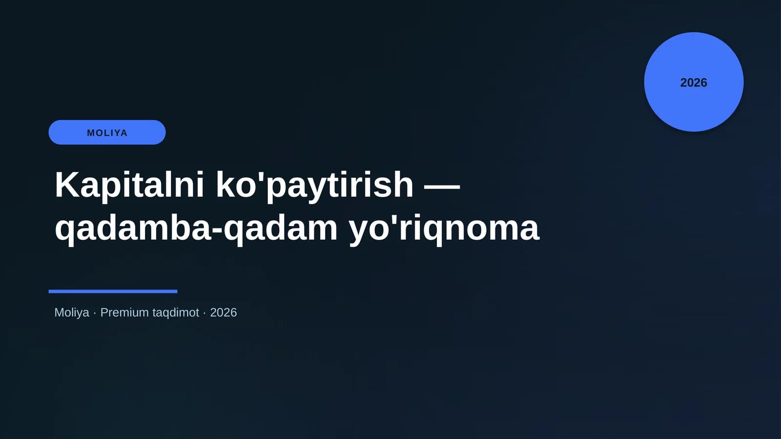 Kapitalni ko'paytirish — qadamba-qadam yo'riqnoma