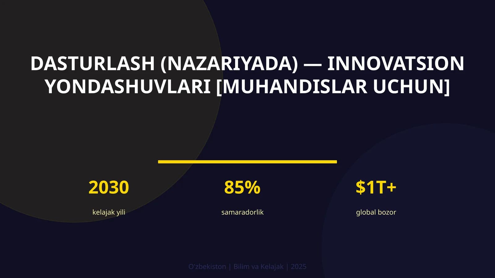 Dasturlash (nazariyada) — innovatsion yondashuvlari [muhandislar uchun]