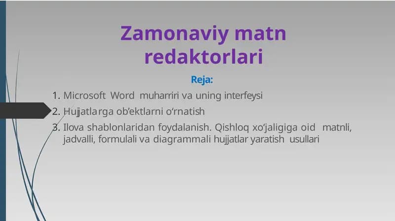 Zamonaviy matn redaktorlari