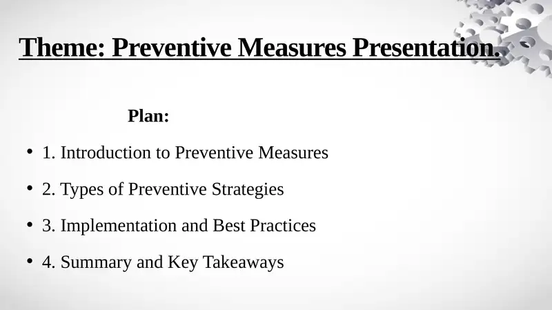 Preventive Measures Presentation