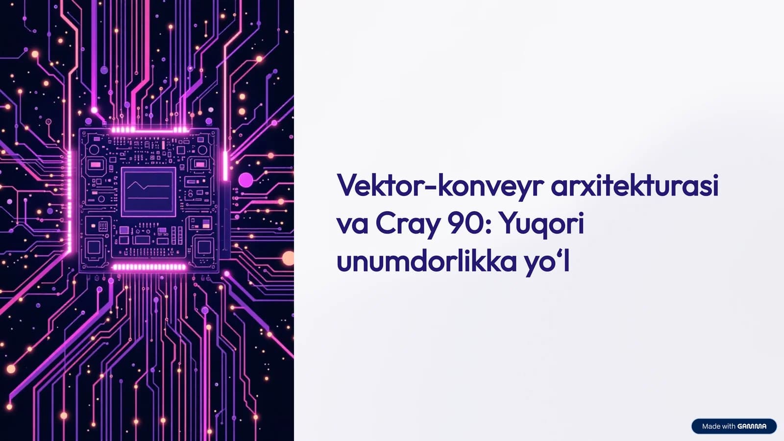 Vektor-konveyr arxitekturasi va Cray 90
