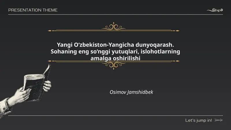 Yangi O‘zbekiston-Yangicha dunyoqarash