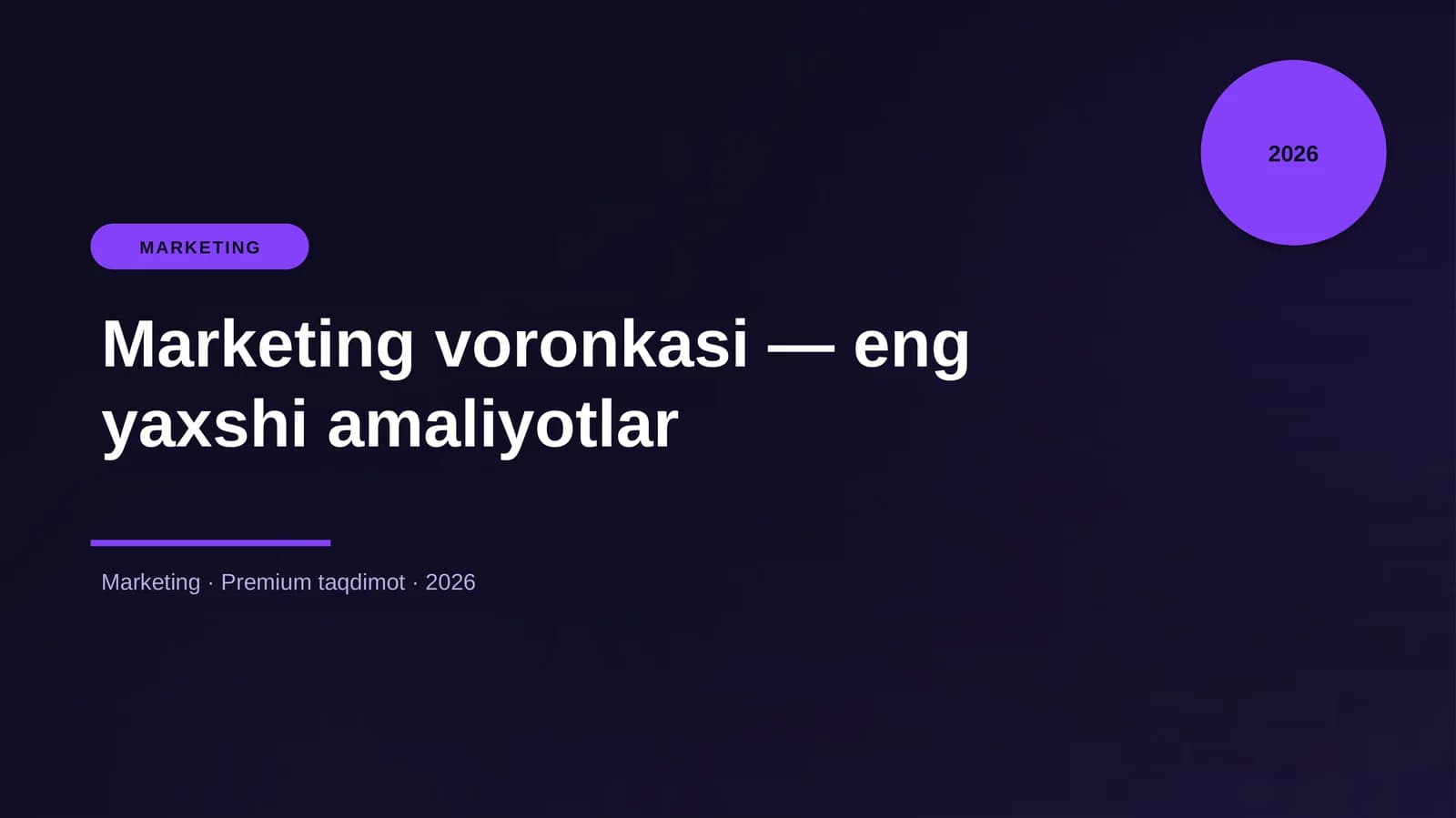 Marketing voronkasi — eng yaxshi amaliyotlar