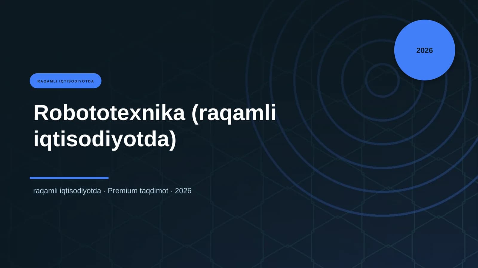 Robototexnika (raqamli iqtisodiyotda)