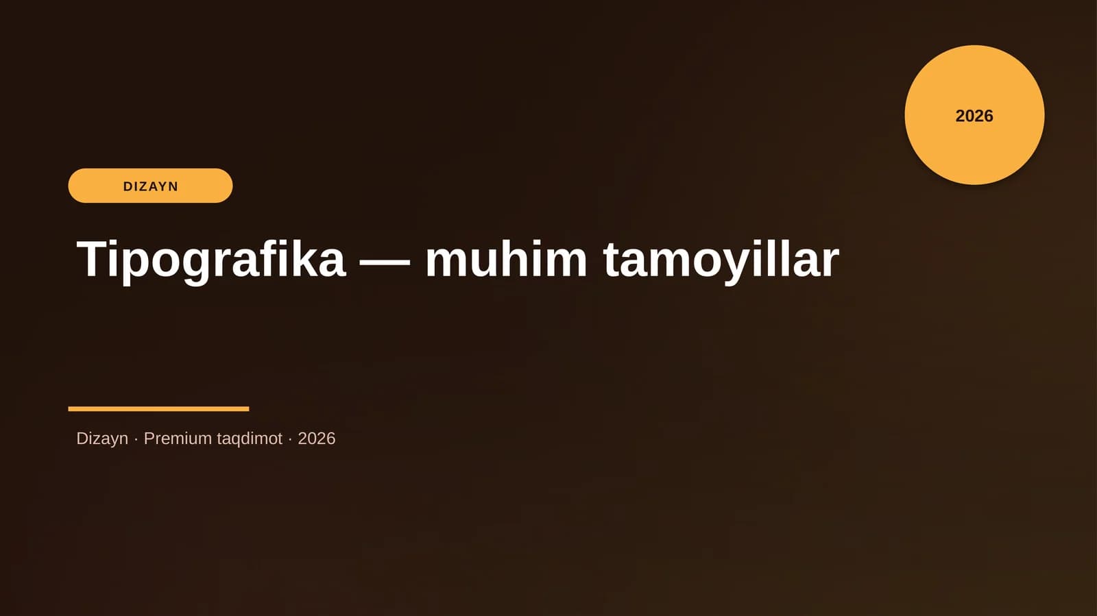 Tipografika — muhim tamoyillar