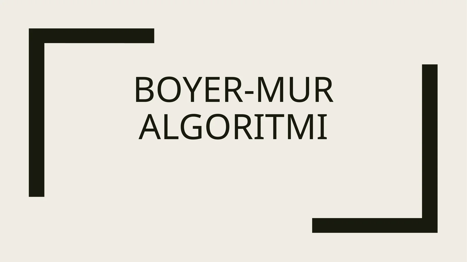 Boyer-muralgoritmi