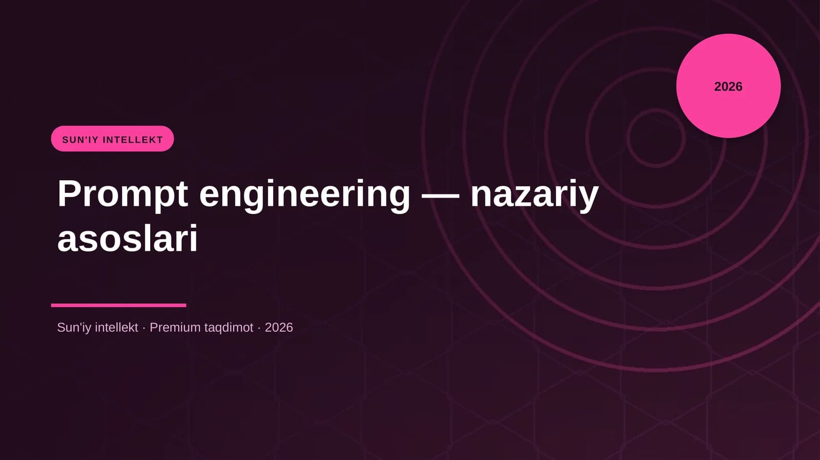 Prompt engineering - nazariy asoslari