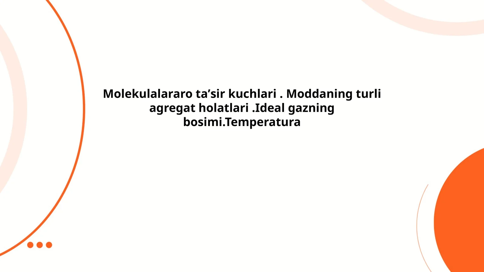 Molekulalararo ta'sir kuchlari