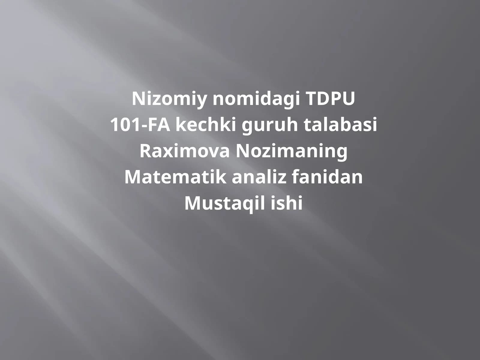 Nizomiynomidagi TDPU