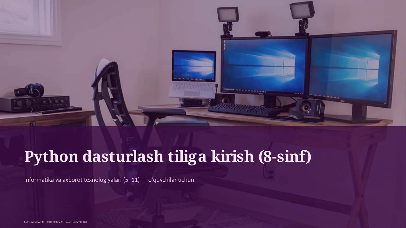 Python dasturlash tiliga kirish (8-sinf)