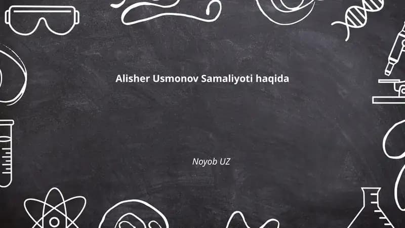 Alisher Usmonov Samaliyoti haqida