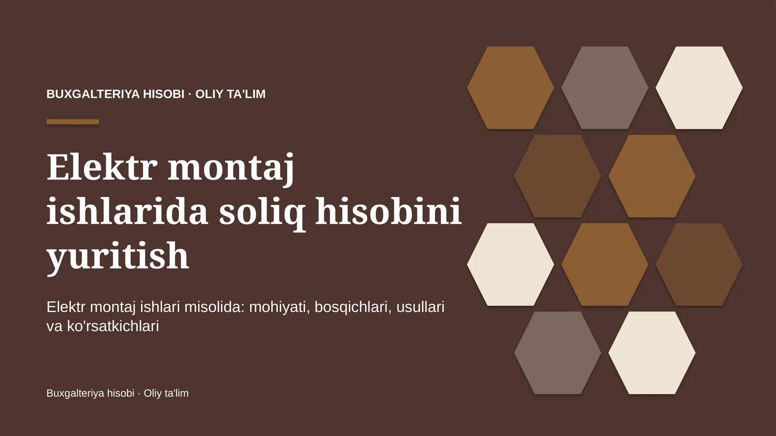 elektr montaj ishlarida soliq hisobini yuritish 5879
