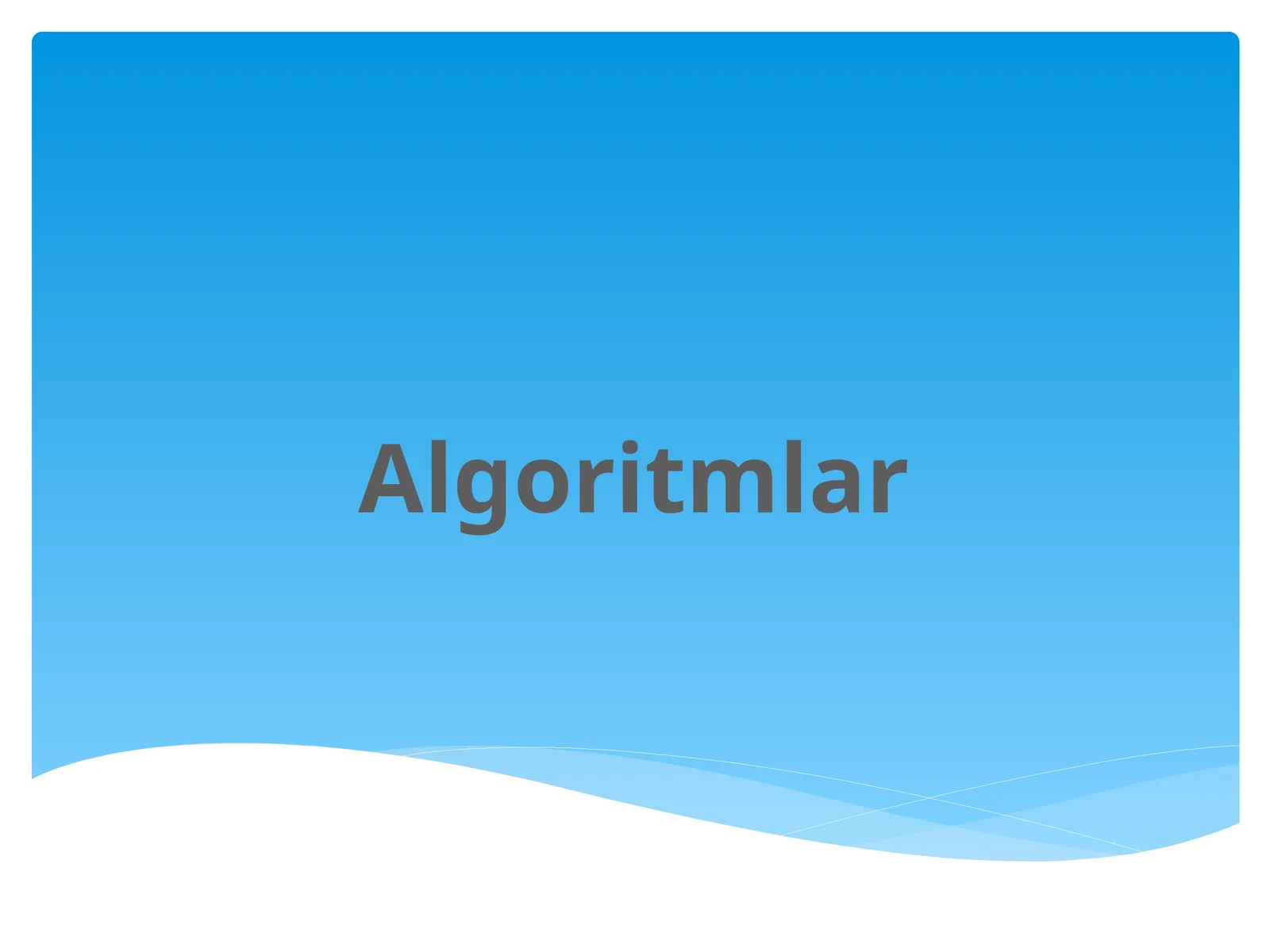 Algoritmlar