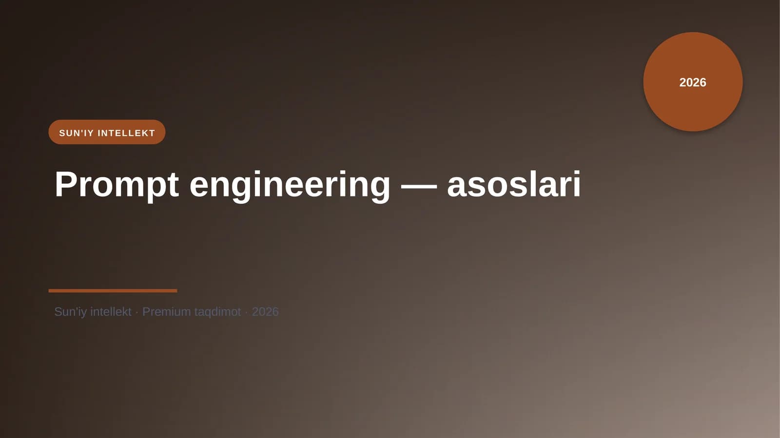 Prompt engineering — asoslari