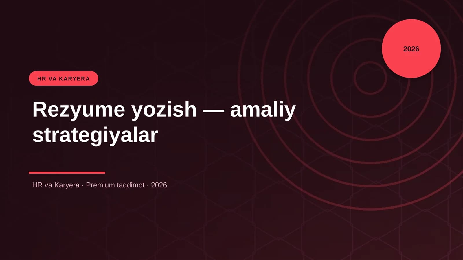 Rezyume yozish — amaliy strategiyalar