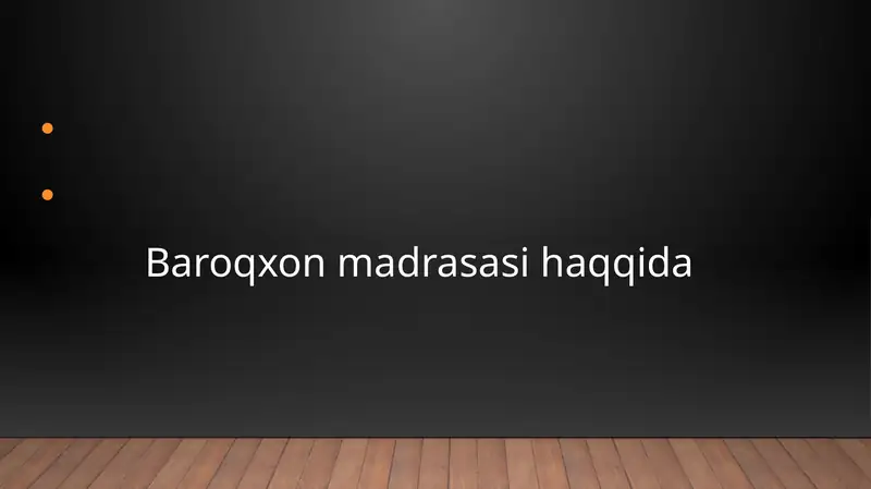 Baroqxon Madrasasi