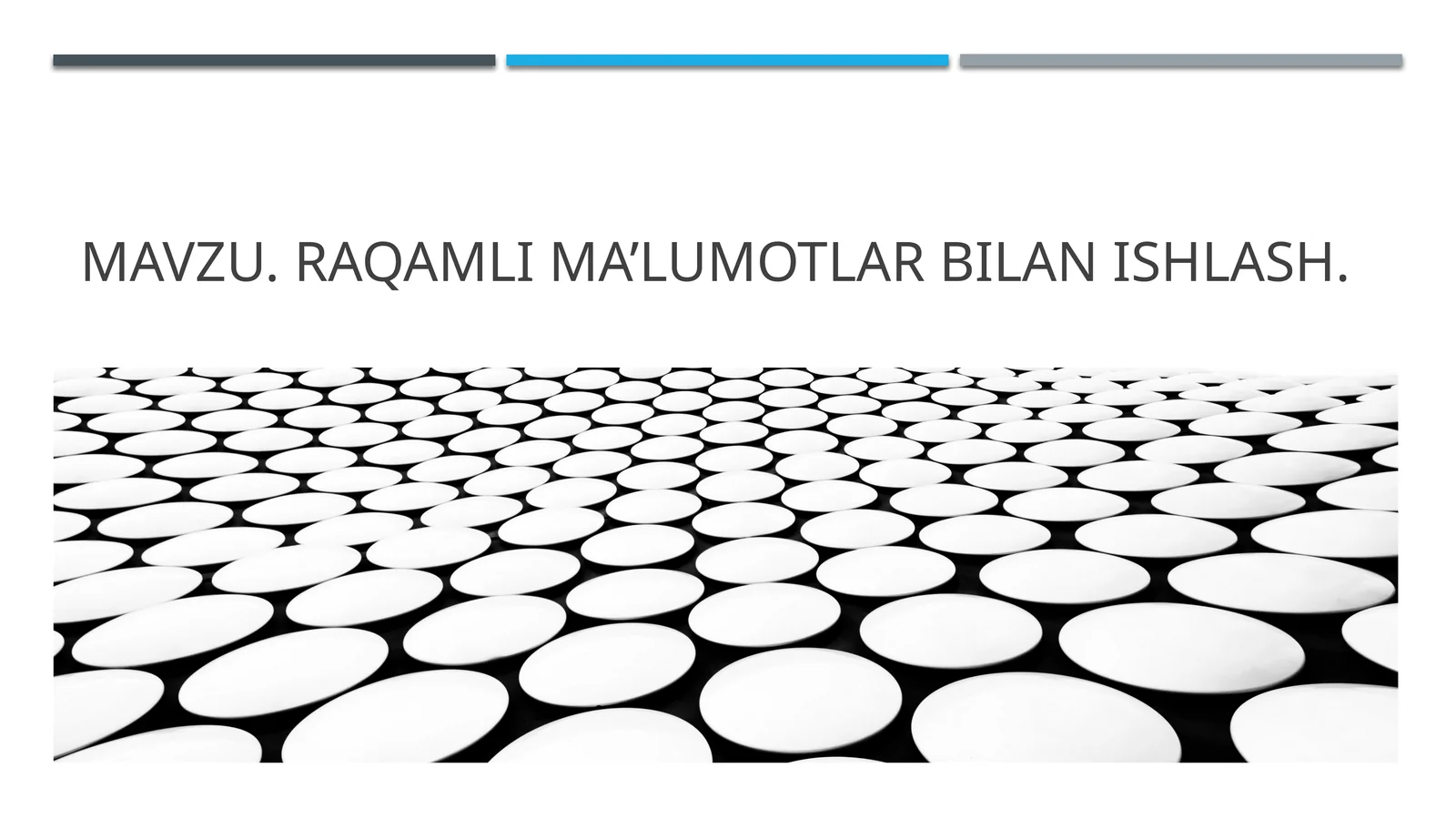 Raqamli ma’lumotlar bilan ishlash
