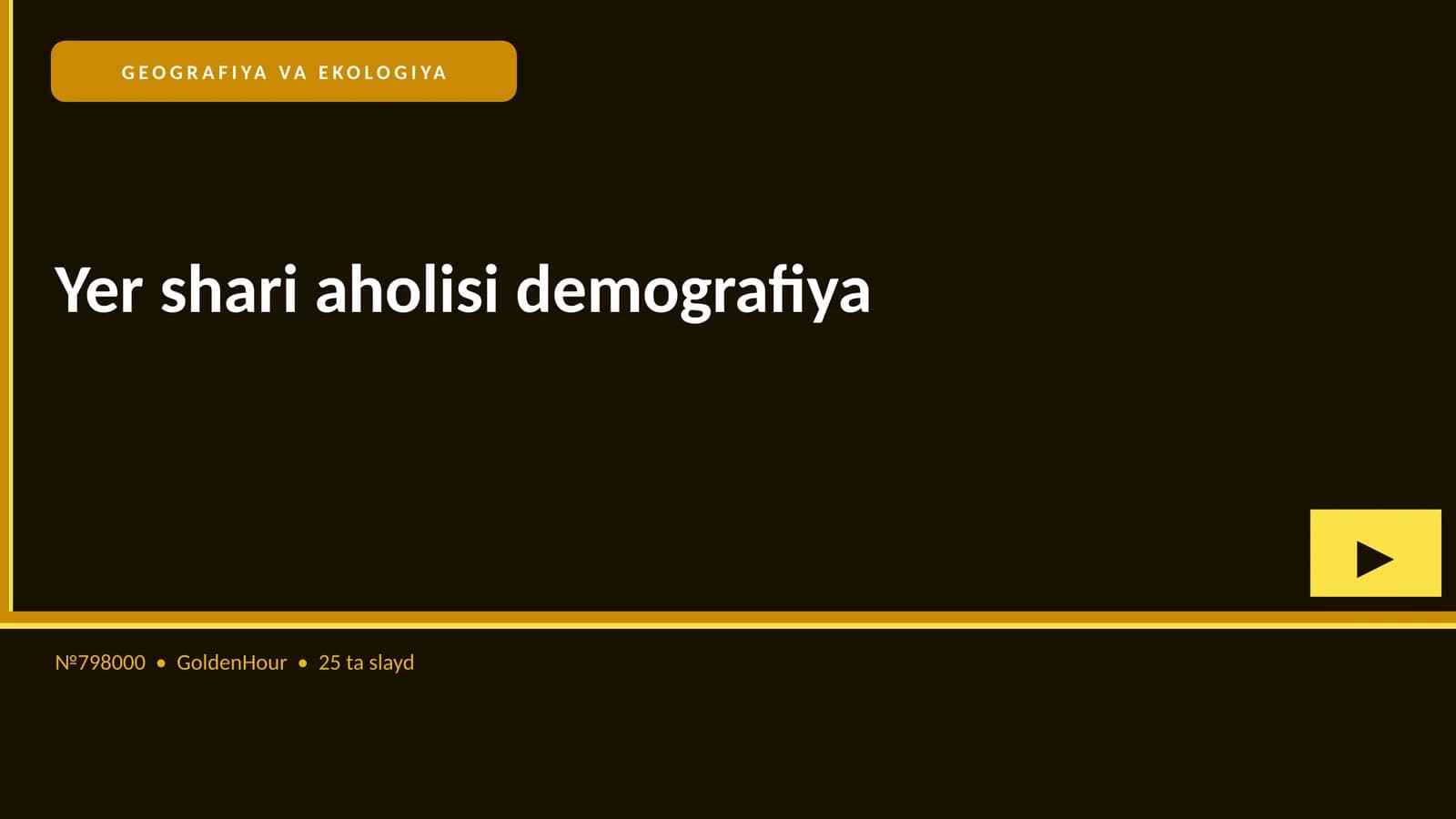 Yer shari aholisi demografiya