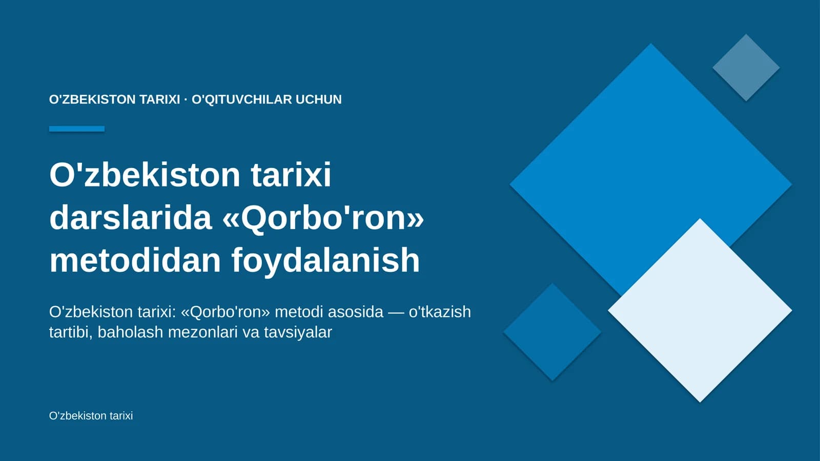 o'zbekiston tarixi darslarida qorbo'ron metodidan foydalanish 7278