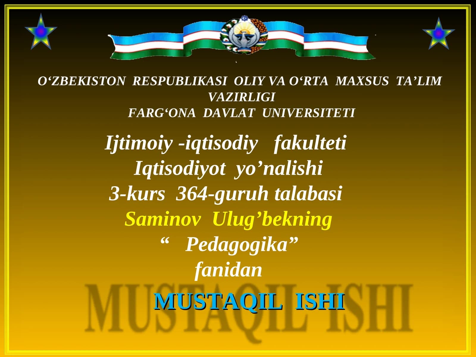 Ta’limni tashkiliy shakillari