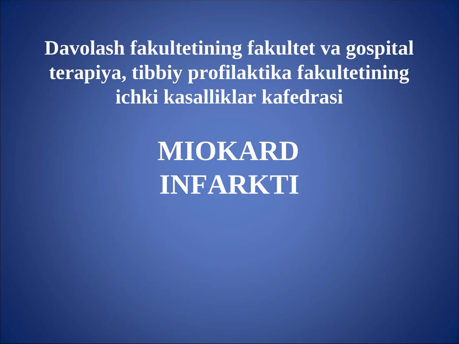 MIOKARDINFARKTI