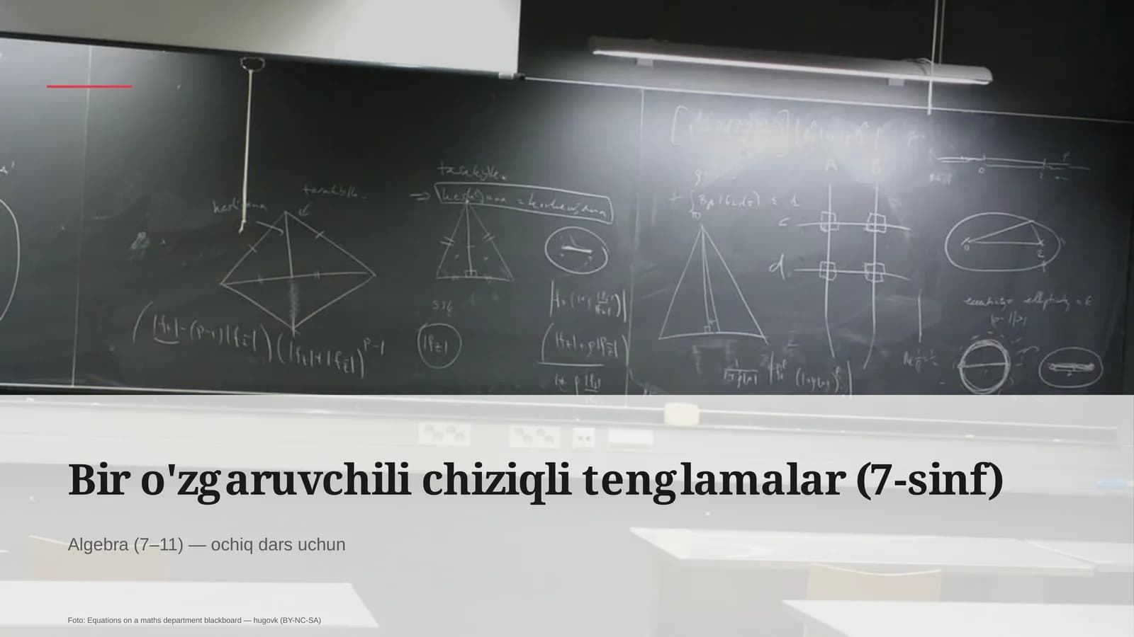 Bir o'zgaruvchili chiziqli tenglamalar (7-sinf)