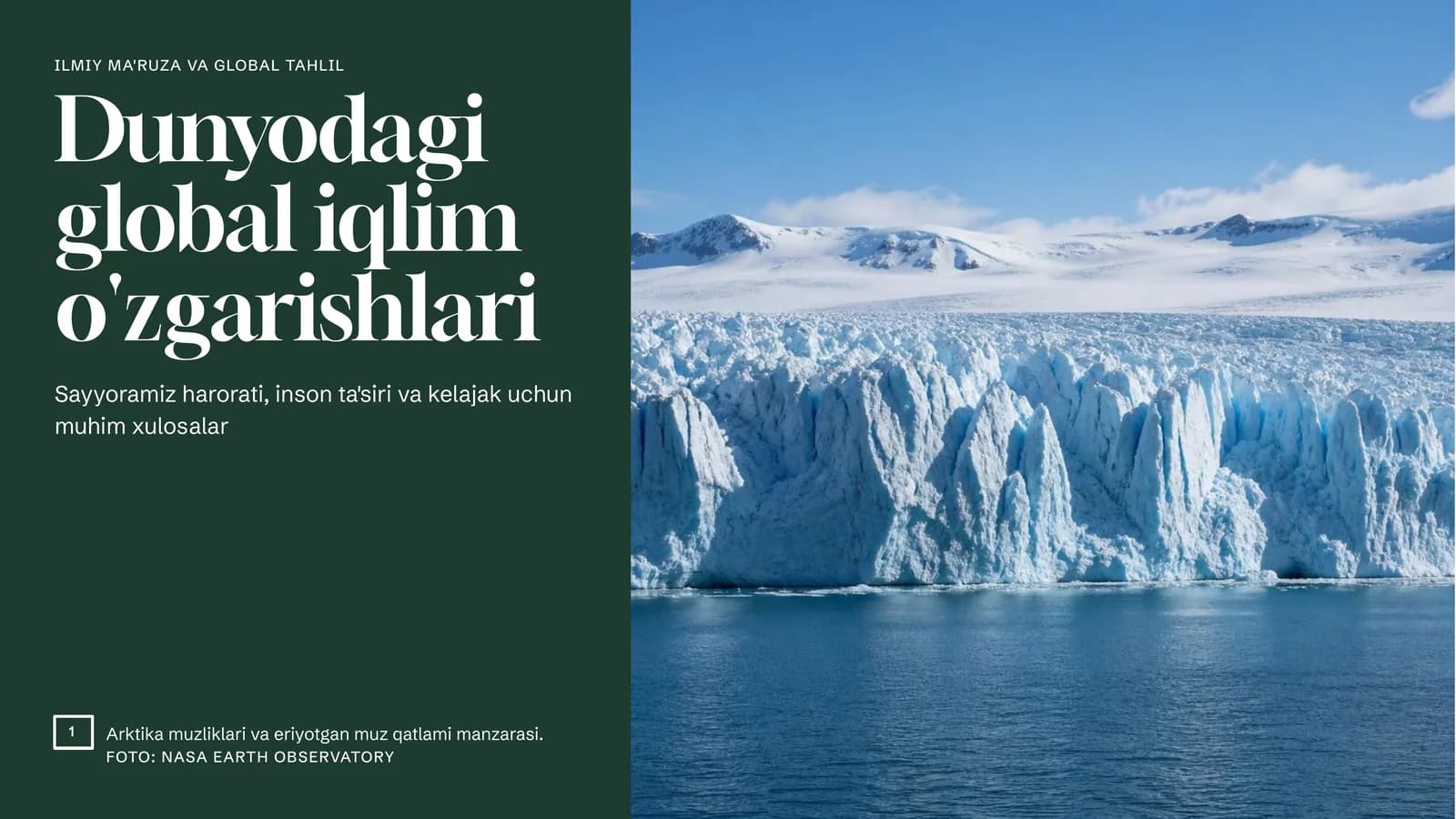 ILMIY MA'RUZA VA GLOBAL TAHLIL