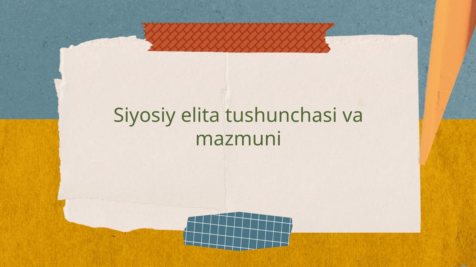 Siyosiy elita tushunchasi va mazmuni