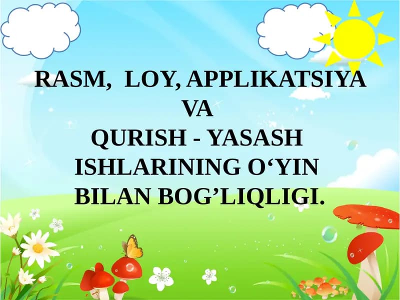 Rasm chizishni o’yin orqali tashkil qilish