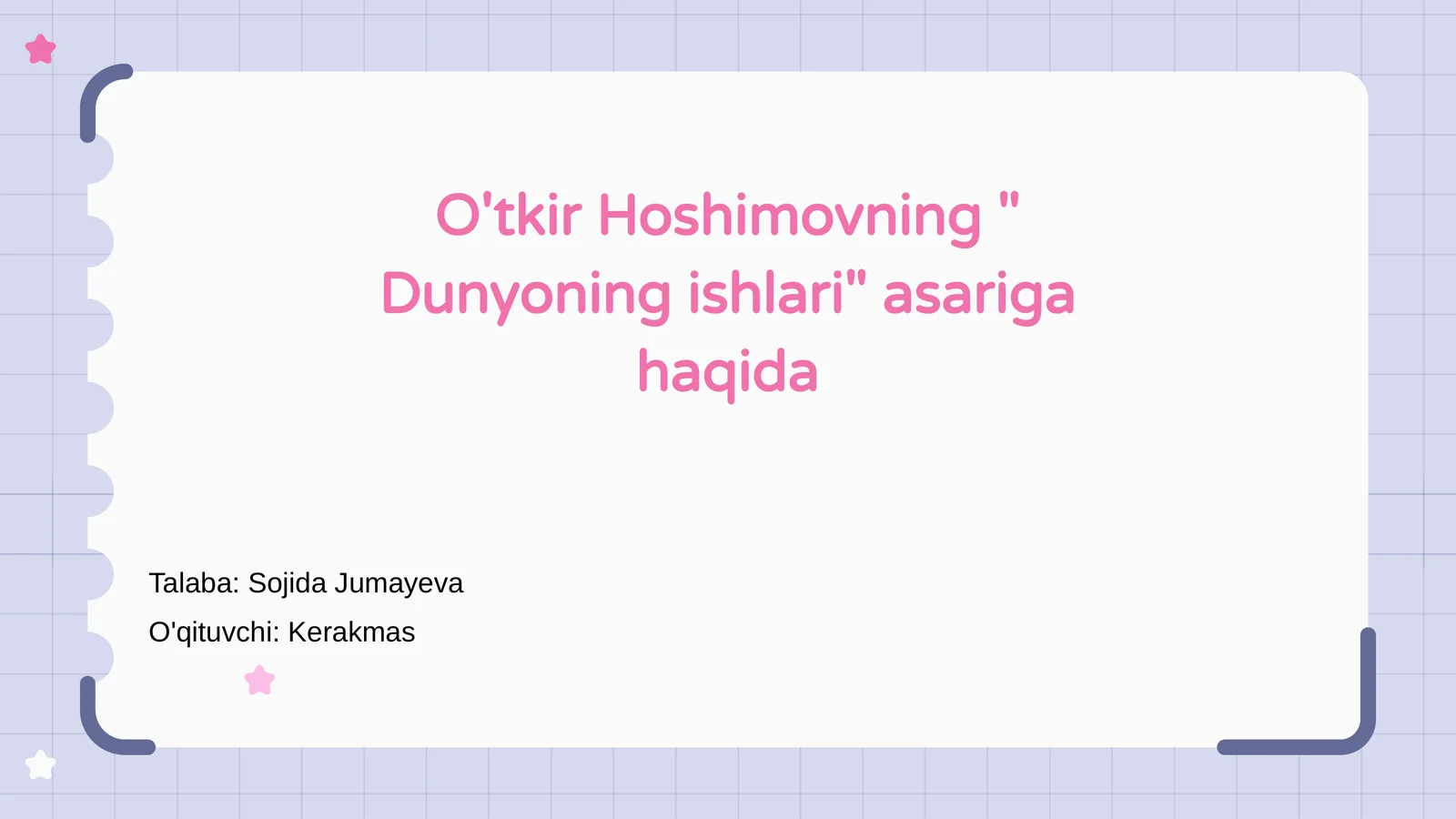 Dunyoning ishlari