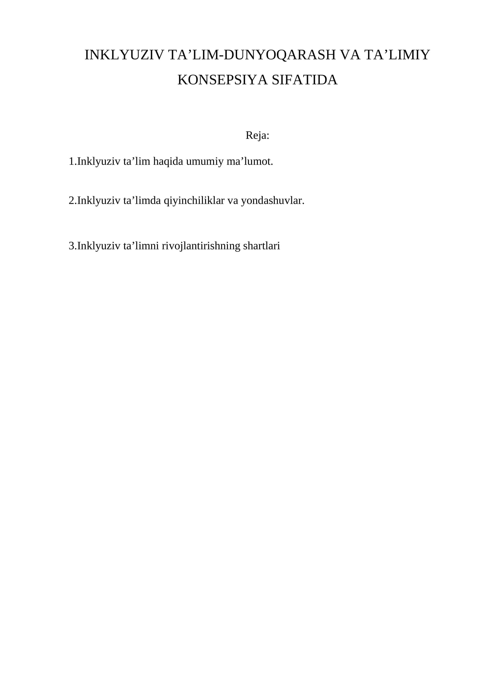 Inklyuziv ta’lim
