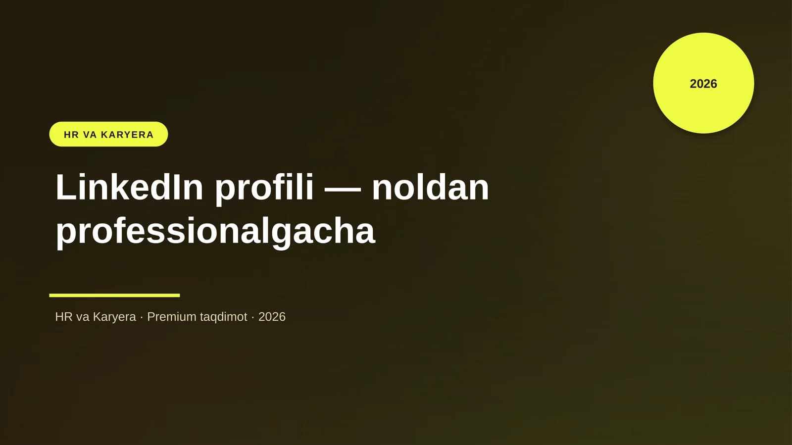 LinkedIn profili — noldan professionalgacha