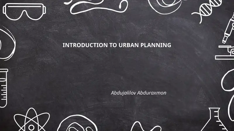 INTRODUCTION TO URBAN PLANNING