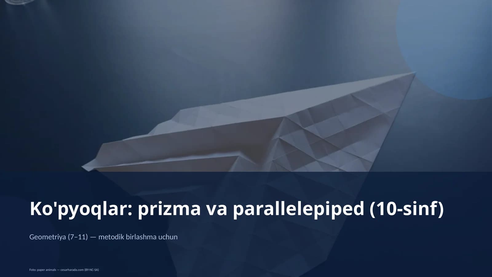 Ko'pyoqlar: prizma va parallelepiped (10-sinf)