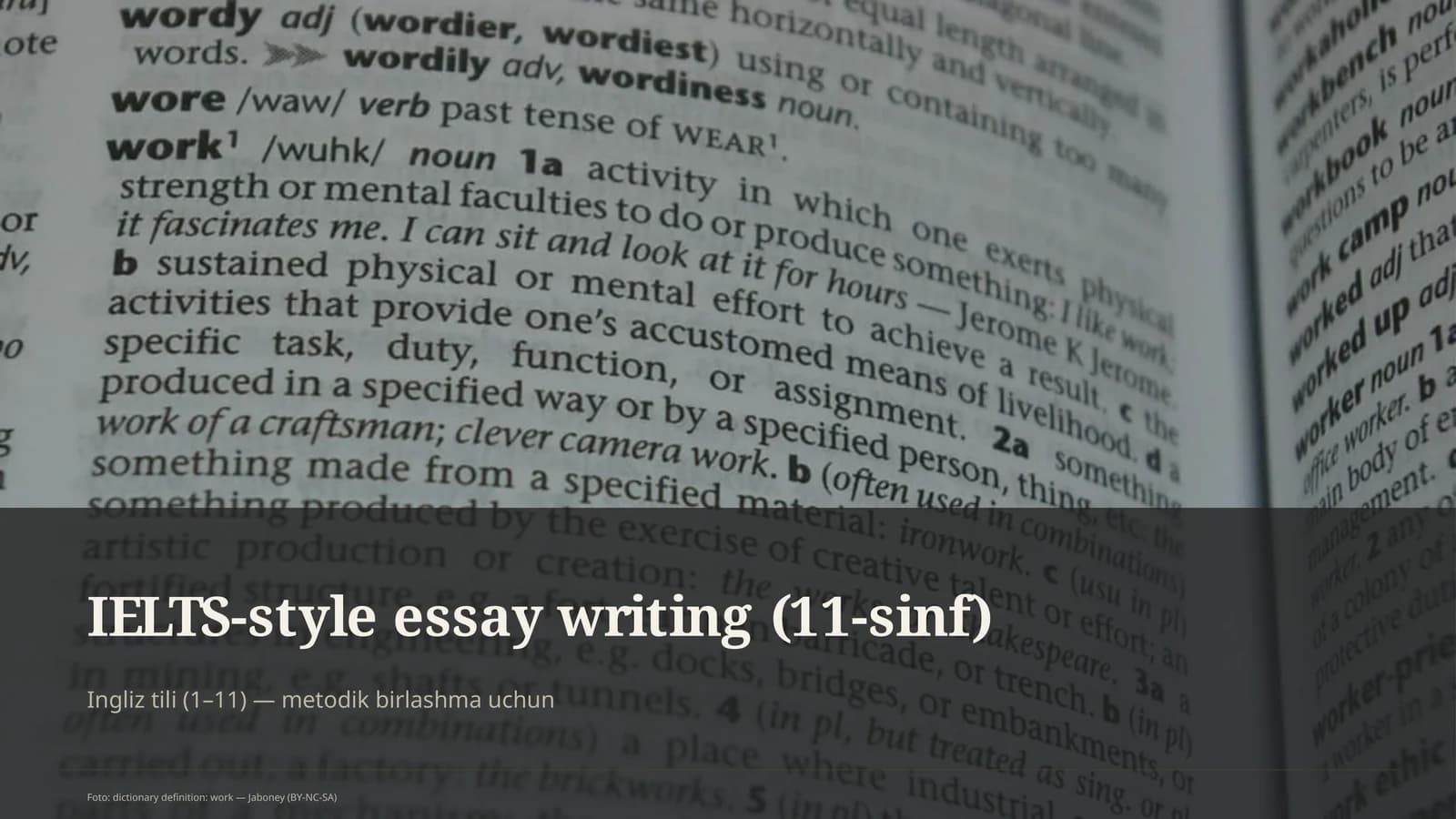 IELTS-style essay writing (11-sinf)