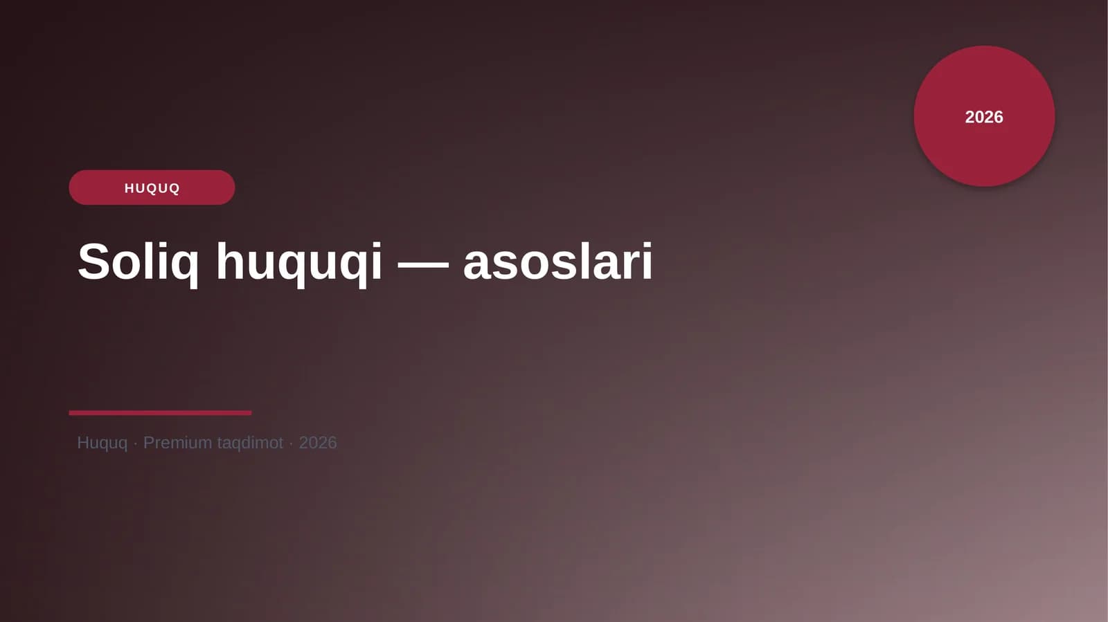 Soliq huquqi — asoslari